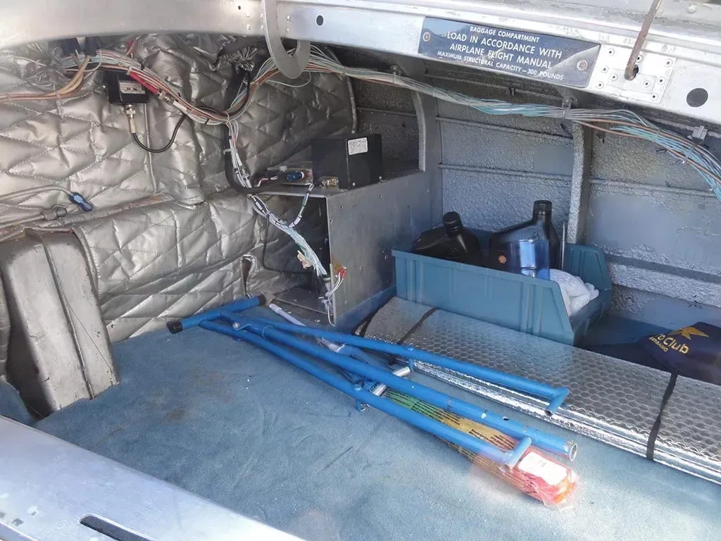 Cabin interior of a 1968 Beechcraft Baron.