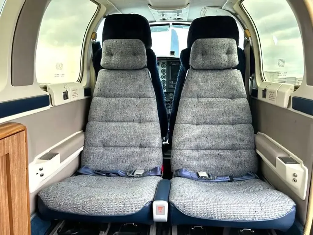 Cabin interior of a 1994 Beechcraft Bonanza.
