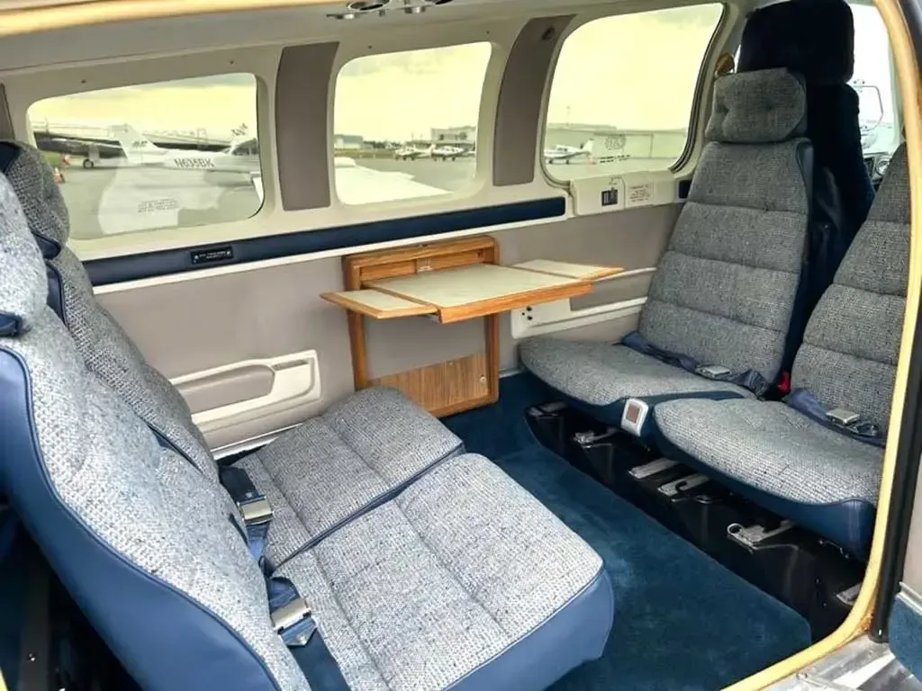 Cabin interior of a 1994 Beechcraft Bonanza.