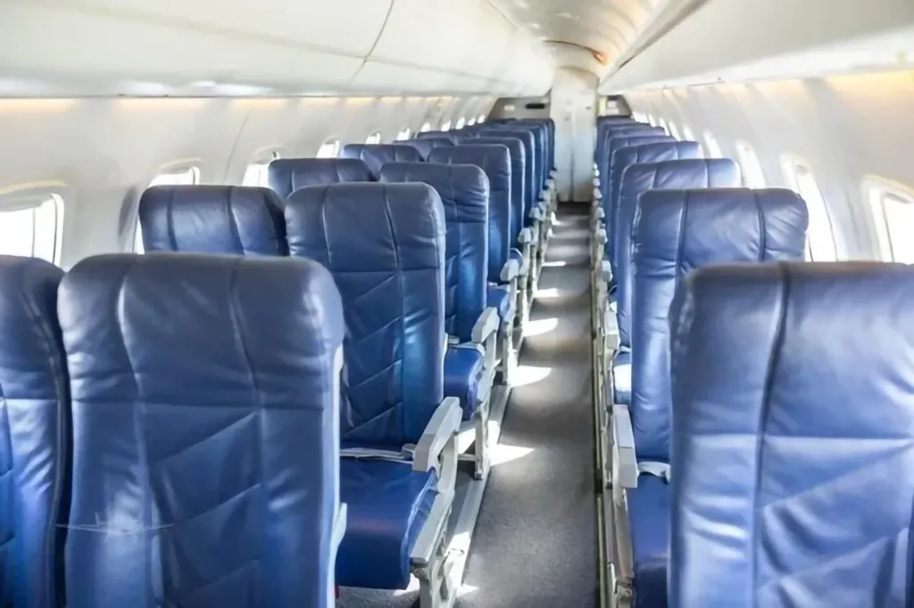 Cabin interior of a 2001 Embraer ERJ 135.