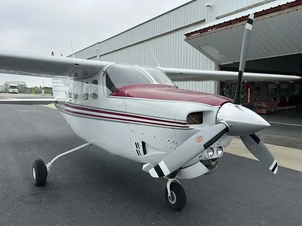Exterior view of a 1979 Cessna P210N, N4844K.