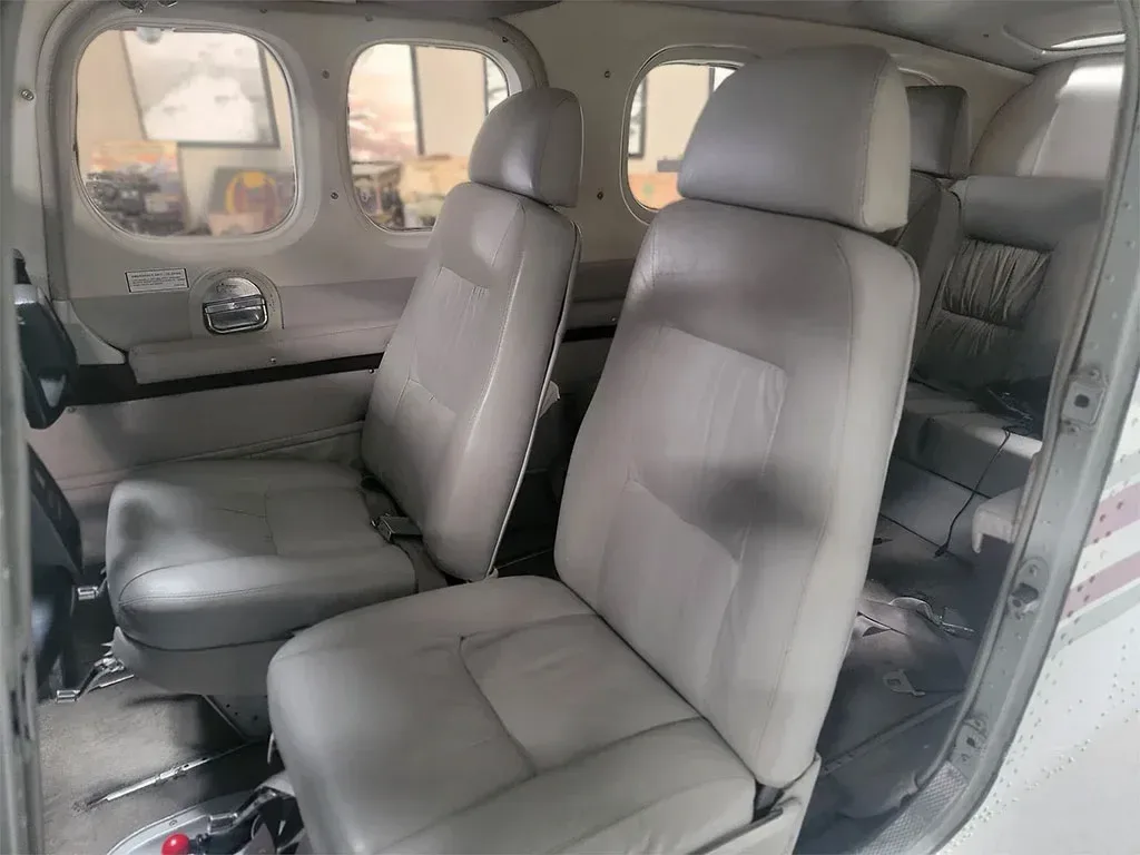 Cabin interior of a 1979 Cessna P210N.