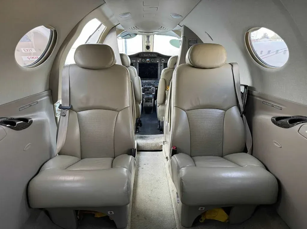 Cabin interior of a 2010 Cessna Citation.