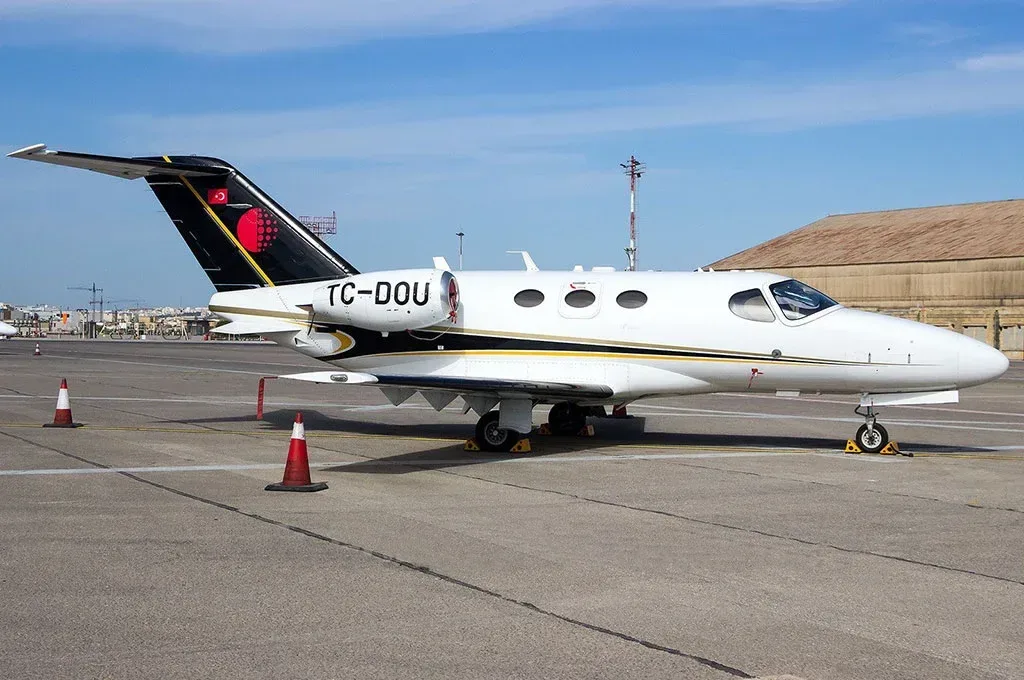 Exterior view of a 2010 Cessna Citation.