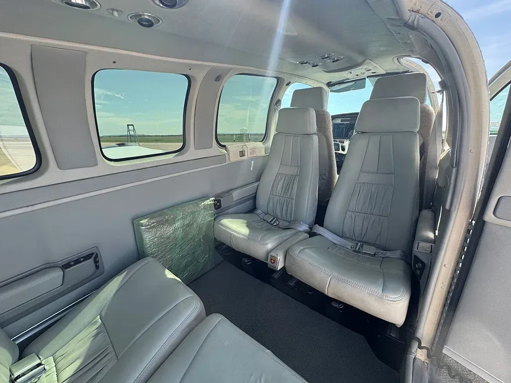 Cabin interior of a 1994 Beechcraft Bonanza.
