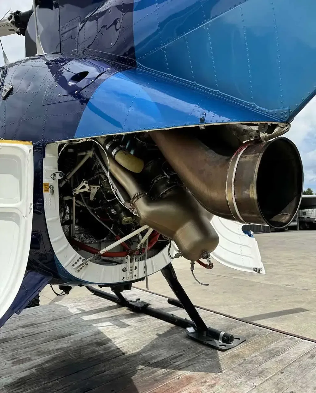 Engine detail of a 2014 McDonnell Douglas 530F.