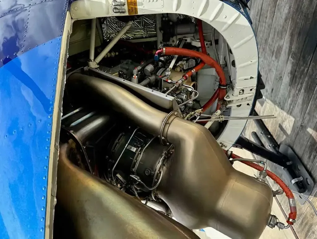 Engine detail of a 2014 McDonnell Douglas 530F.
