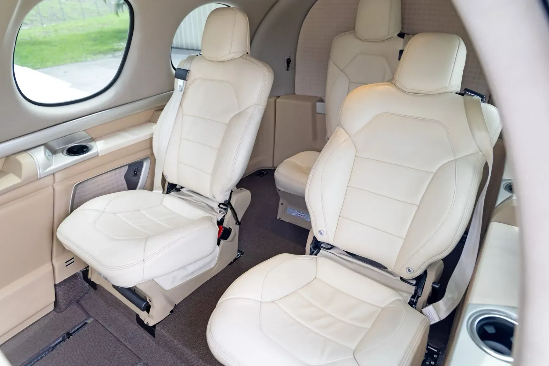 Cabin interior of a 2019 Cirrus Vision.