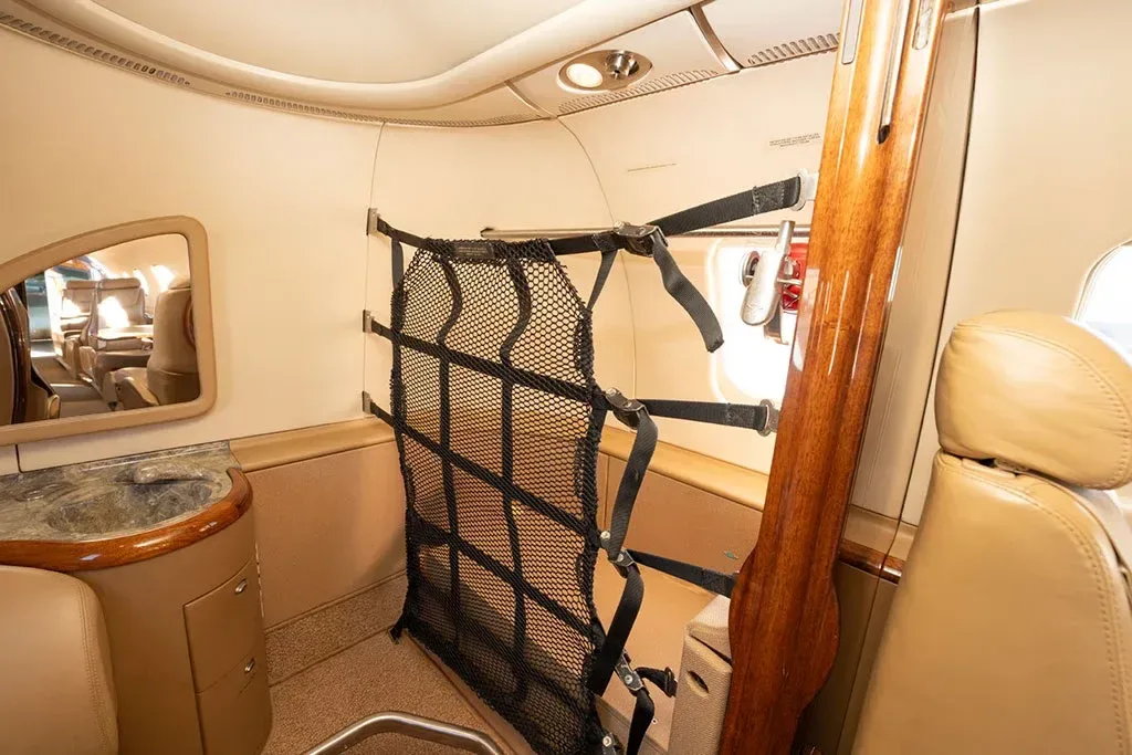 Cabin interior of a 2001 Learjet 45 SN.