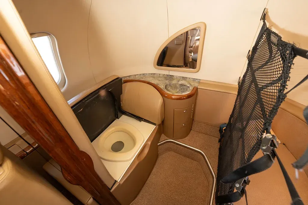 Cabin interior of a 2001 Learjet 45 SN.