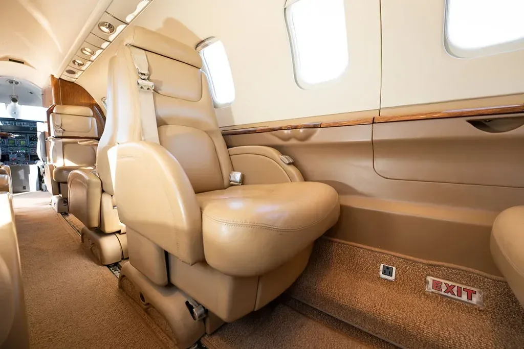Cabin interior of a 2001 Learjet 45 SN.