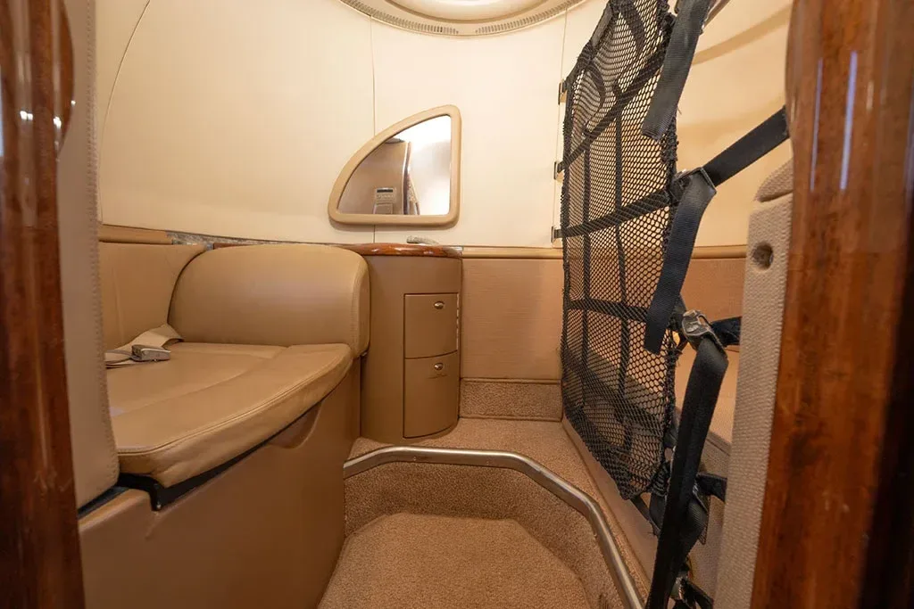 Cabin interior of a 2001 Learjet 45 SN.