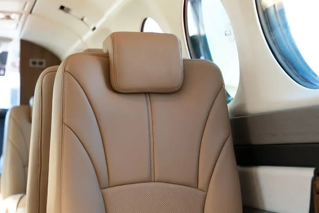 Cabin interior of a 1998 Beechcraft King Air 350 SN.
