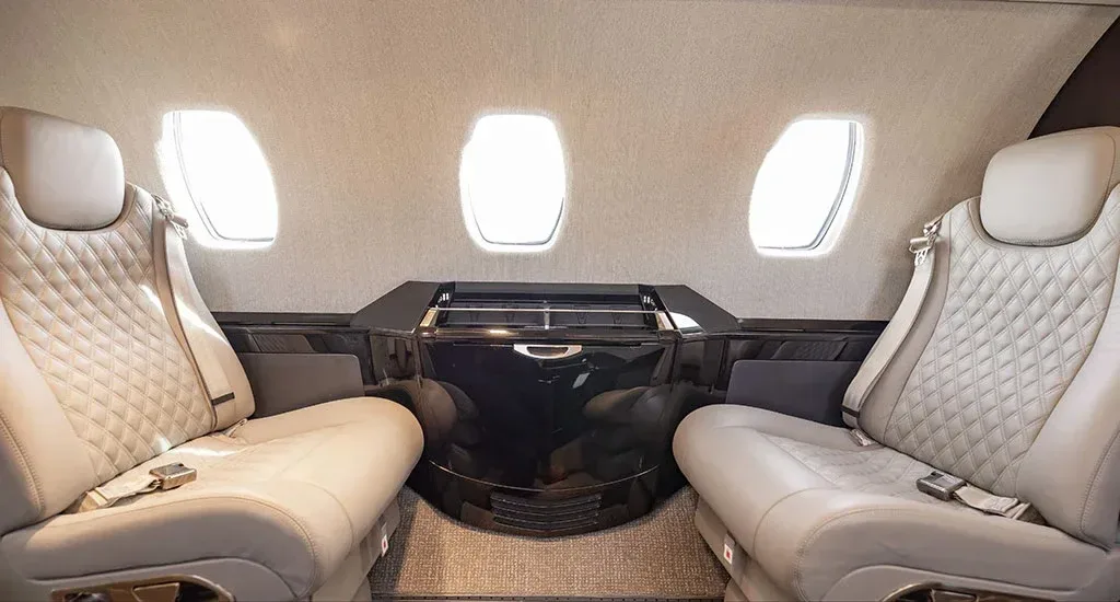 Cabin interior of a 2014 Cessna Citation Sovereign+.