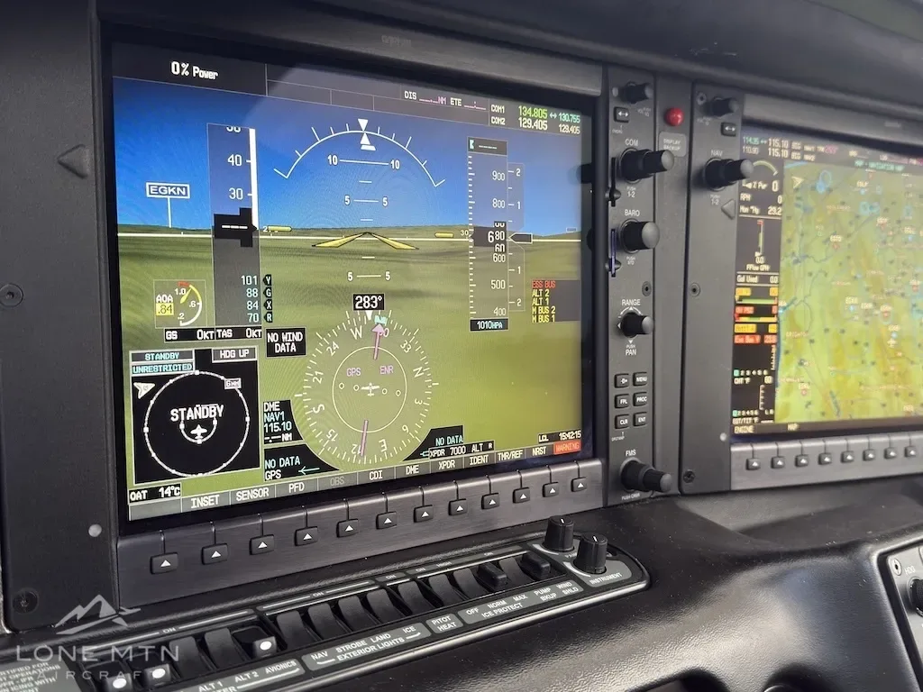 Avionics suite of a 2011 Cirrus.