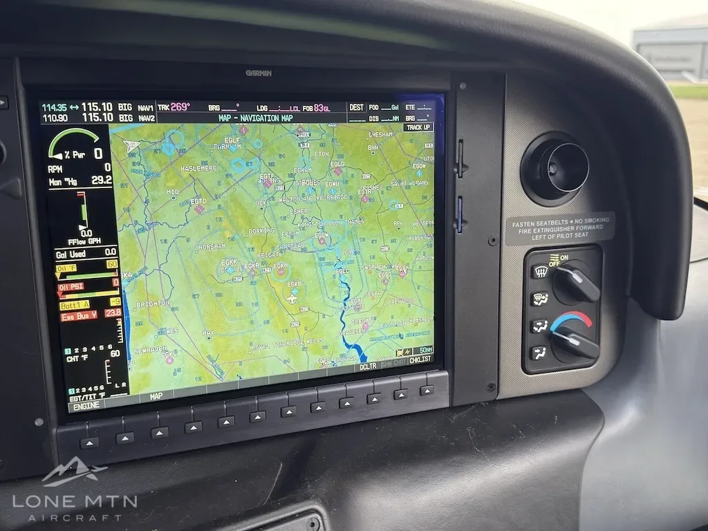 Avionics suite of a 2011 Cirrus.