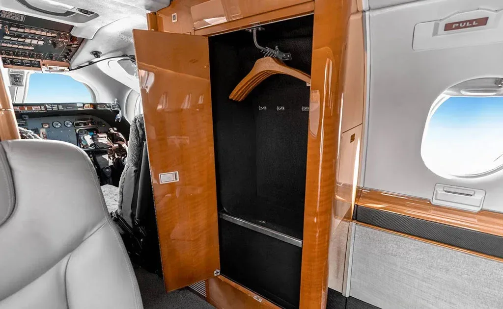 Cabin interior of a 2008 Hawker.