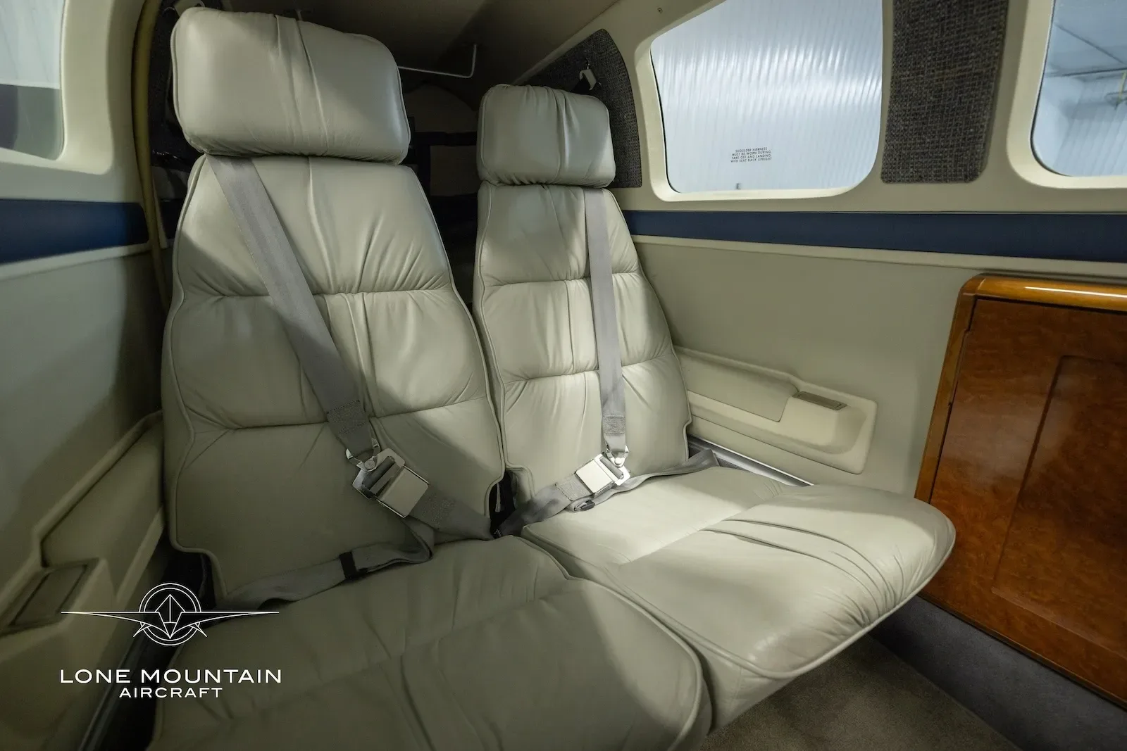 Cabin interior of a 1998 Beechcraft Bonanza.