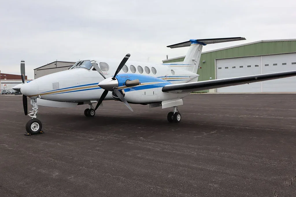 Cabin interior of a 2010 Beechcraft King Air B200GT SN.