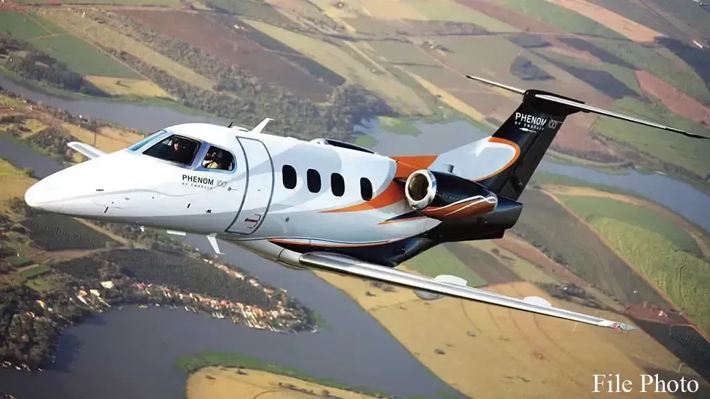Marketing image of a 2010 Embraer Phenom.