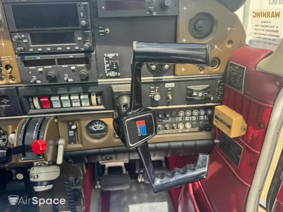 Cockpit and instrument panel of a 2022 Piper Archer II PA-28-181.