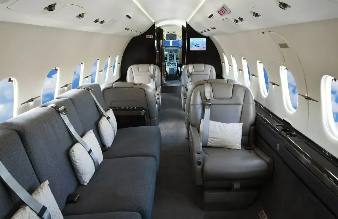 Cabin interior of a 2008 Hawker.