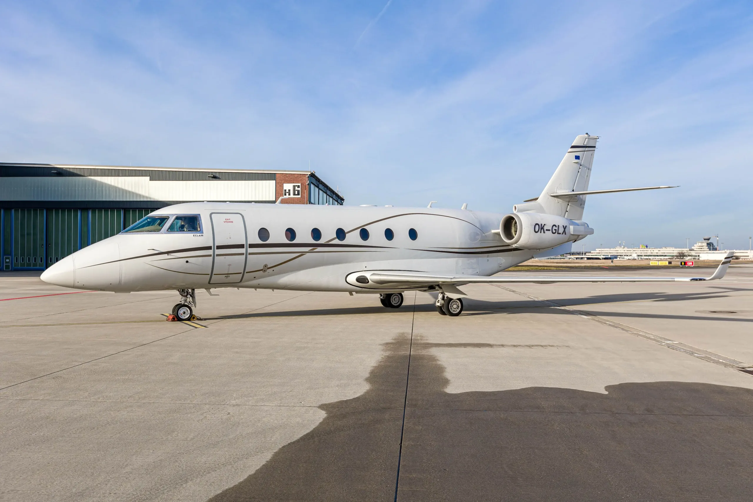 Exterior view of a 2011 Gulfstream.