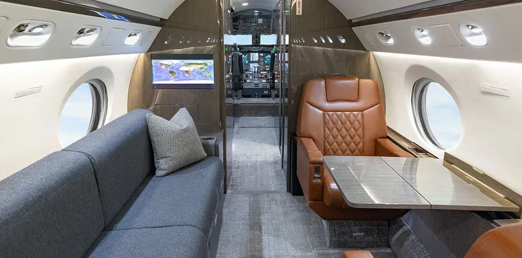 Cabin interior of a 1998 Gulfstream V SN: 535.