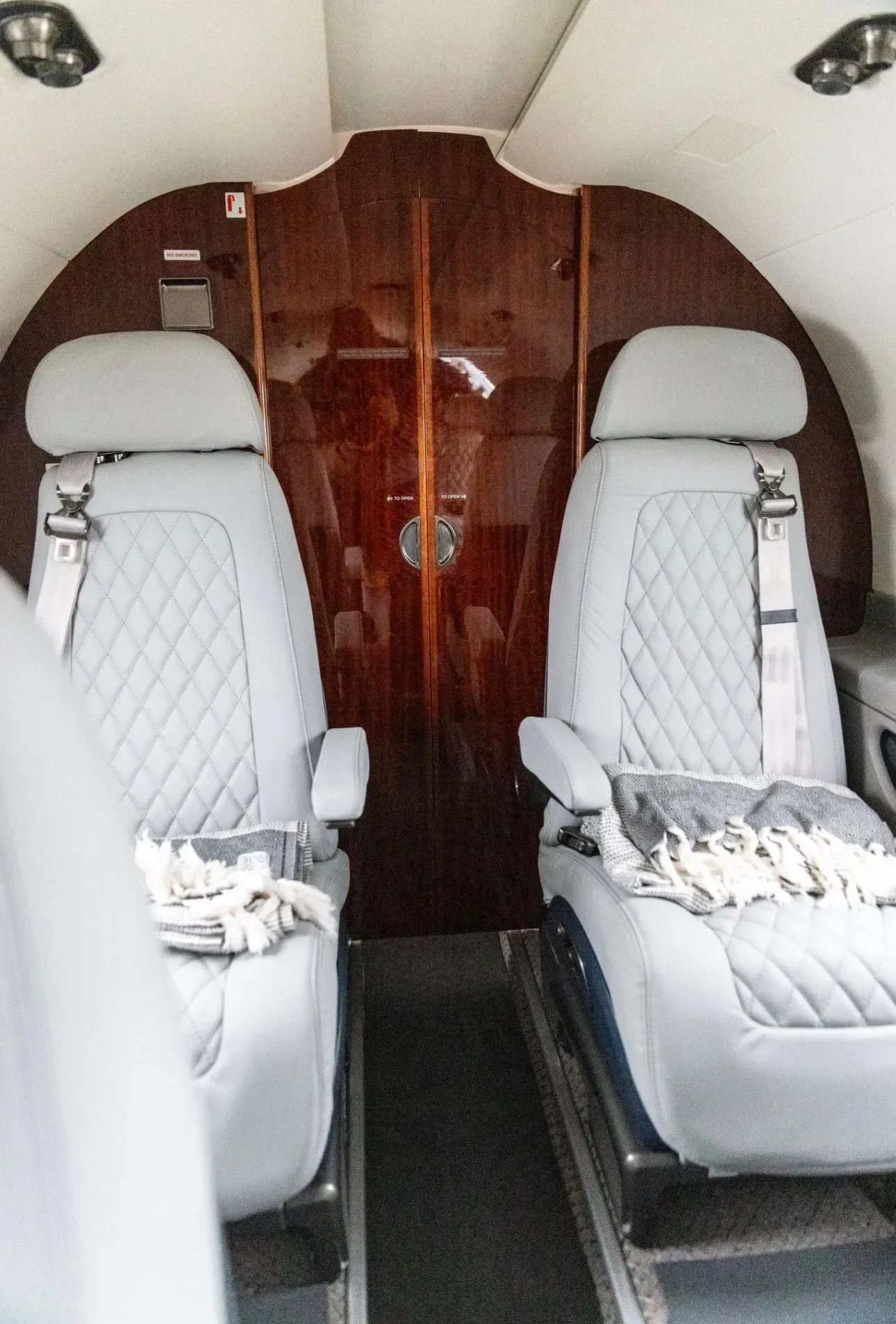 Cabin interior of a 2012 Embraer Phenom.