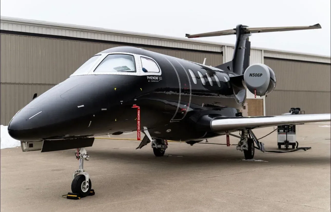 Avionics suite of a 2012 Embraer Phenom.