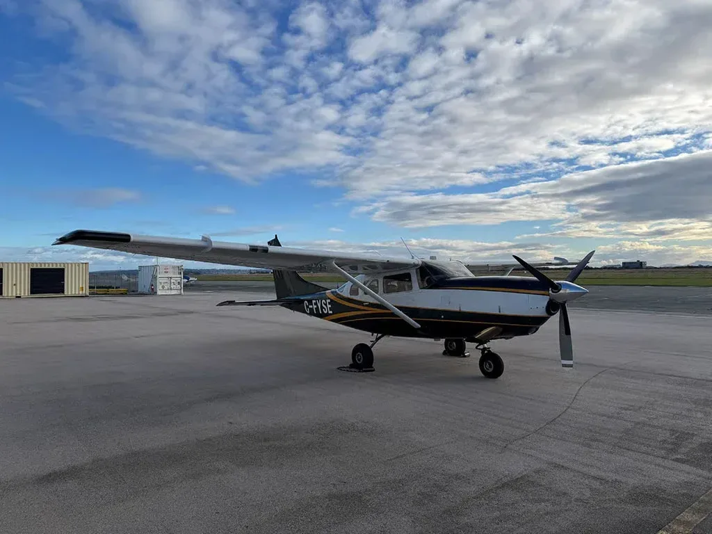 Exterior view of a 1999 Cessna Soloy Turbine.