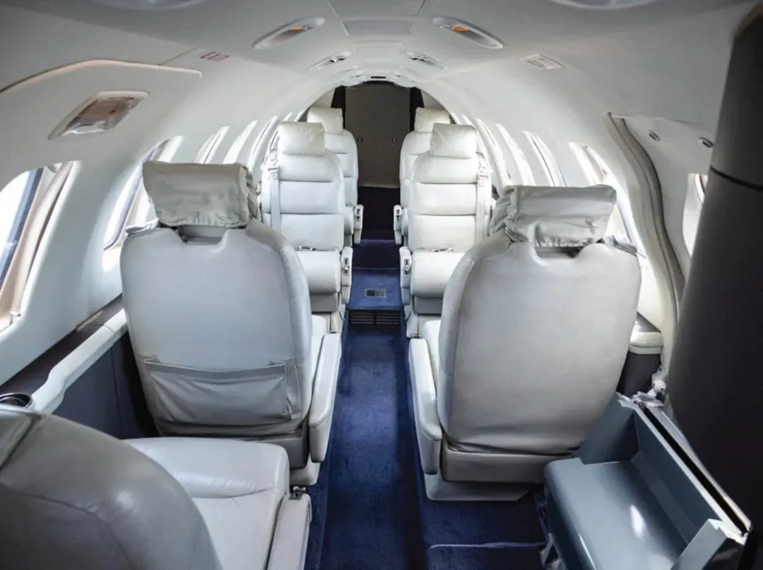 Cabin interior of a 2007 Cessna Citation Encore+.