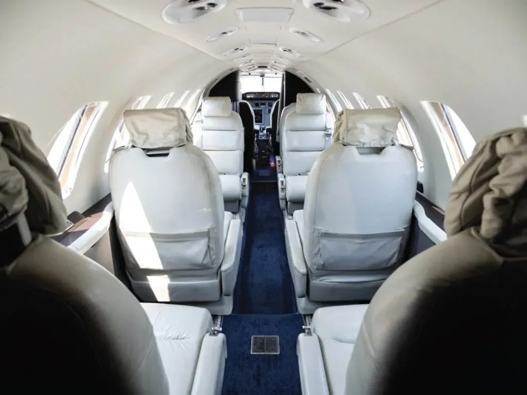 Cabin interior of a 2007 Cessna Citation Encore+.