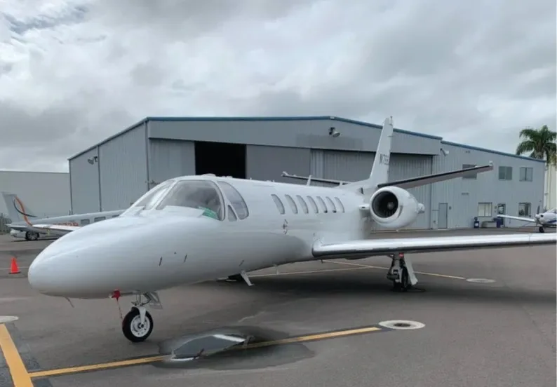 Exterior view of a 2007 Cessna Citation Encore+.