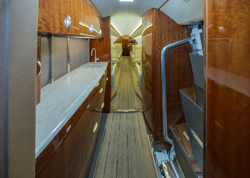 Cabin interior of a 2014 Gulfstream G280.