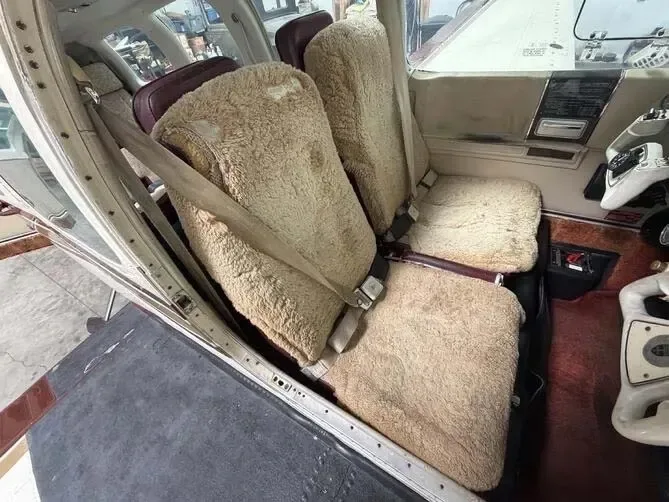 Cabin interior of a 1979 Beechcraft Bonanza.