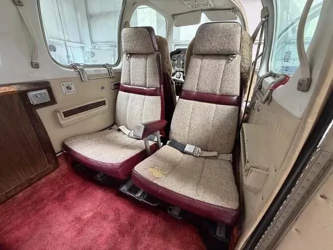 Cabin interior of a 1979 Beechcraft Bonanza.