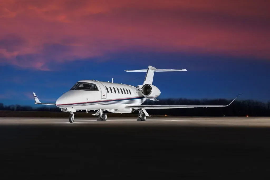 Avionics suite of a 2014 Learjet.