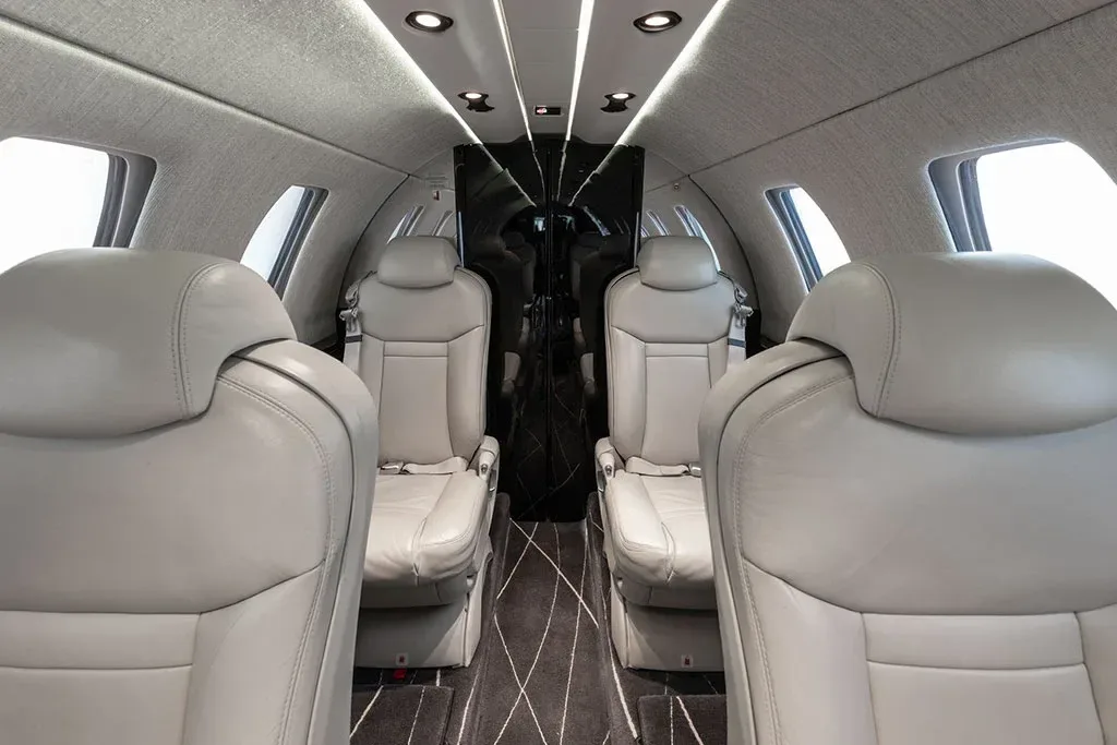 Cabin interior of a 2014 Cessna Citation.