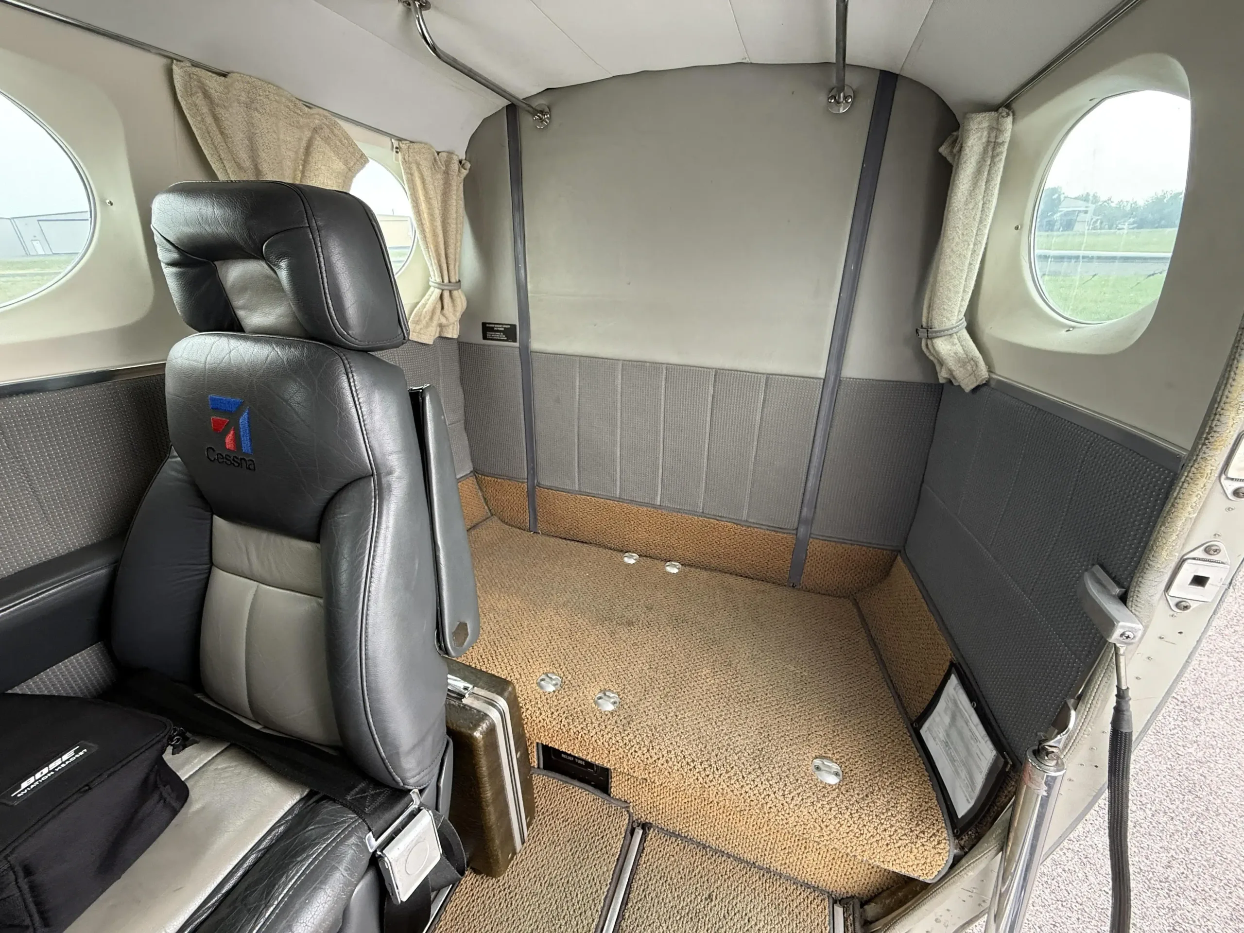 Cabin interior of a 1979 Cessna 335.