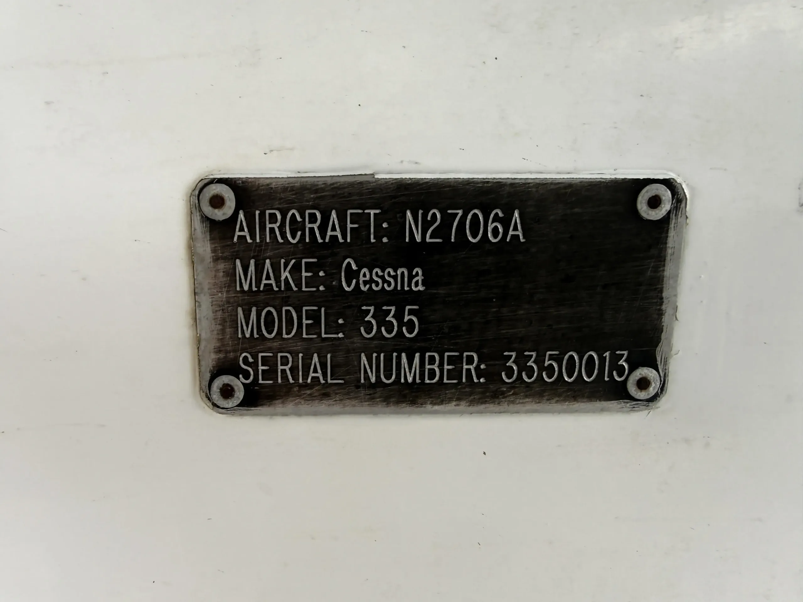 Engine detail of a 1979 Cessna 335.