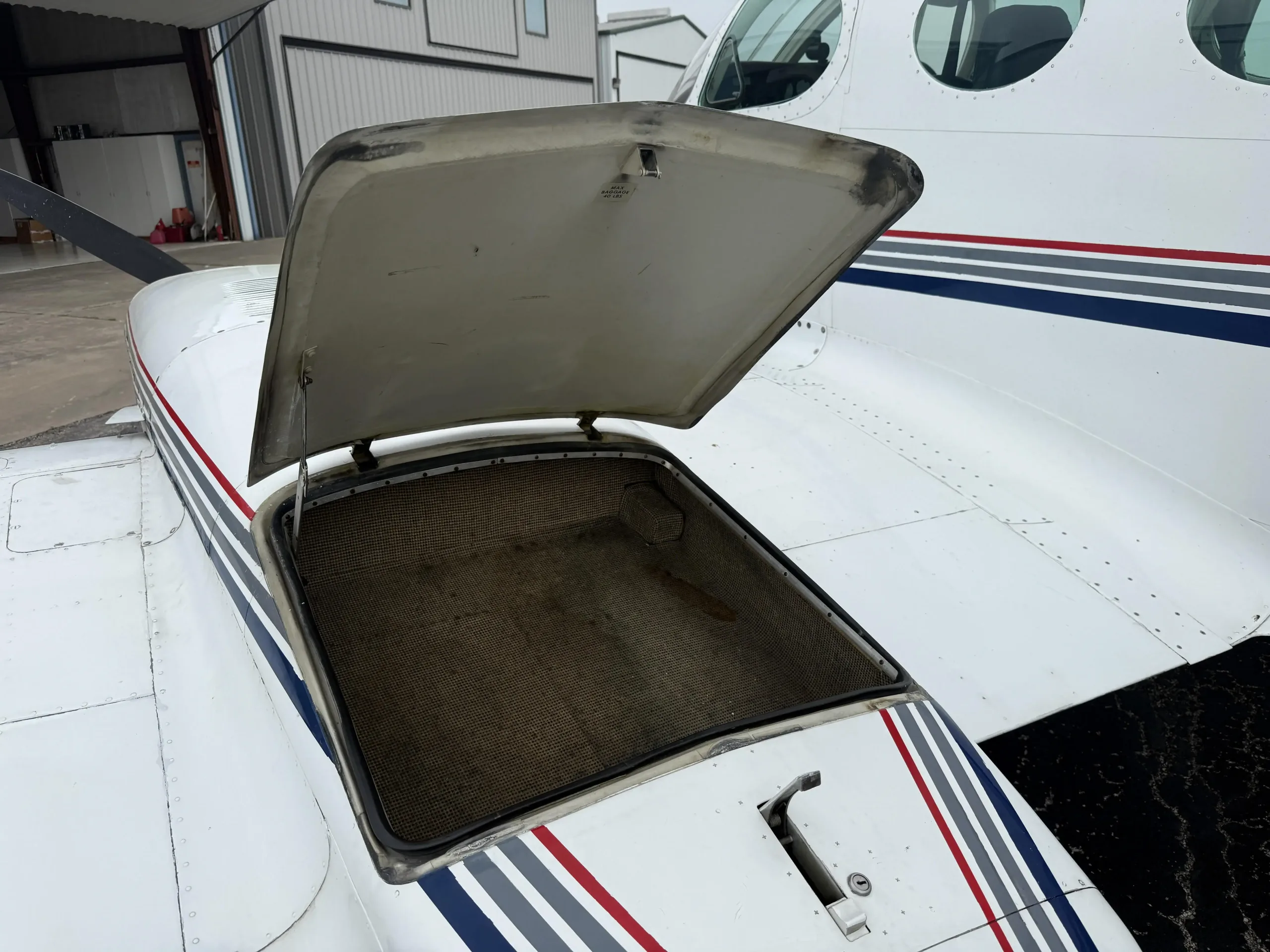 Cabin interior of a 1979 Cessna 335.