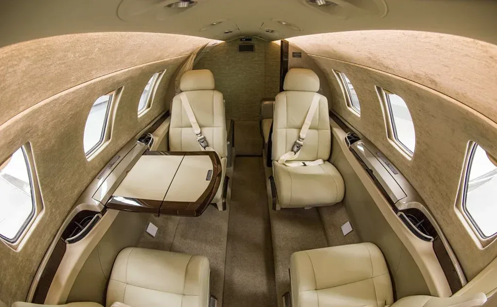 Cabin interior of a 2016 Cessna Citation.