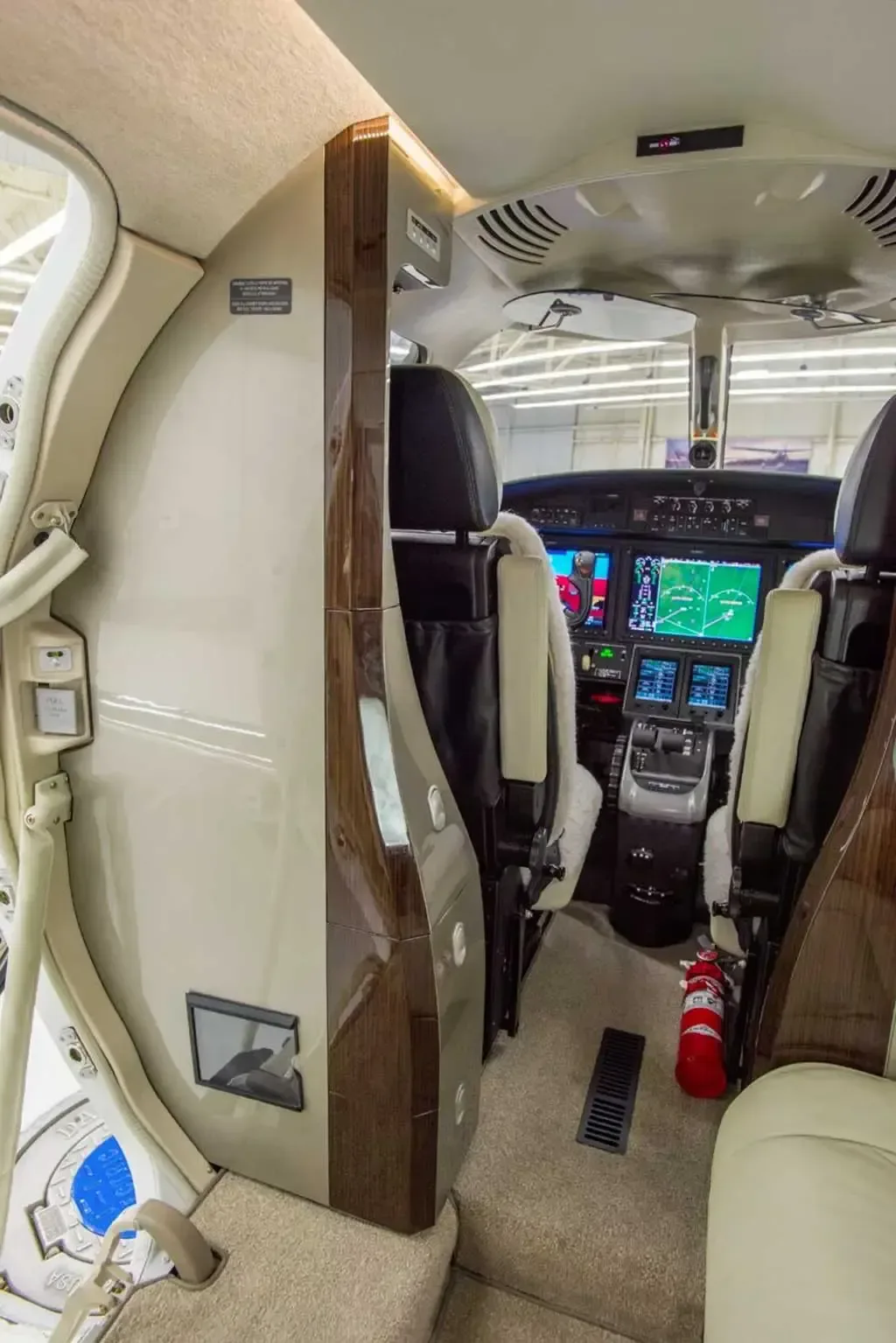 Cabin interior of a 2016 Cessna Citation.