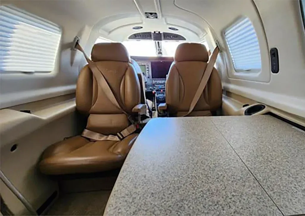 Cabin interior of a 2013 Piper Malibu Matrix.