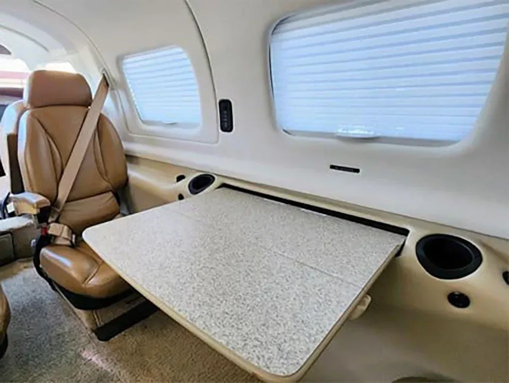 Cabin interior of a 2013 Piper Malibu Matrix.