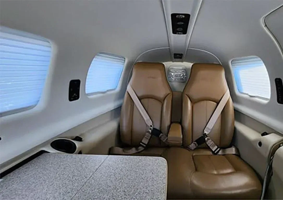 Cabin interior of a 2013 Piper Malibu Matrix.