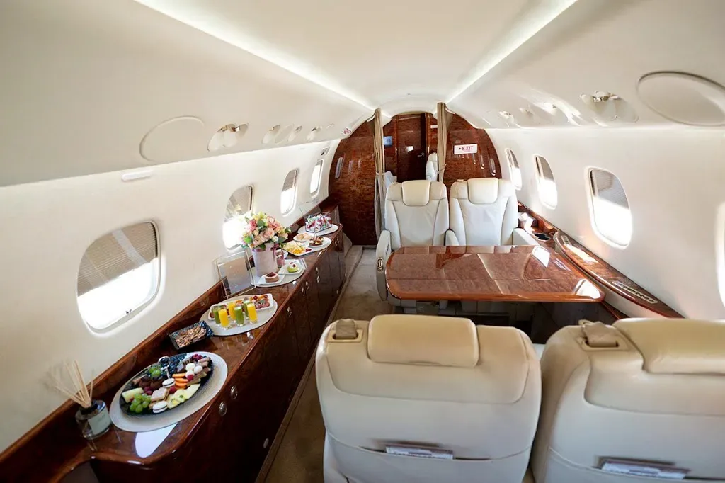 Cabin interior of a 2008 Embraer Legacy 600.