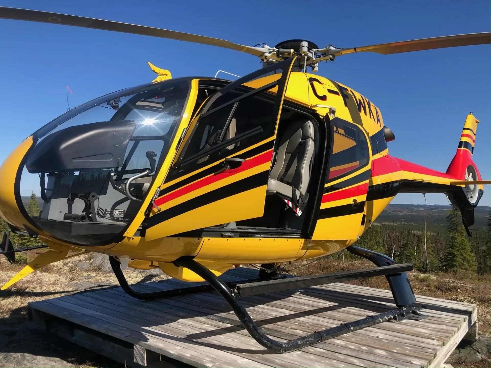 Exterior view of a 2007 Eurocopter.