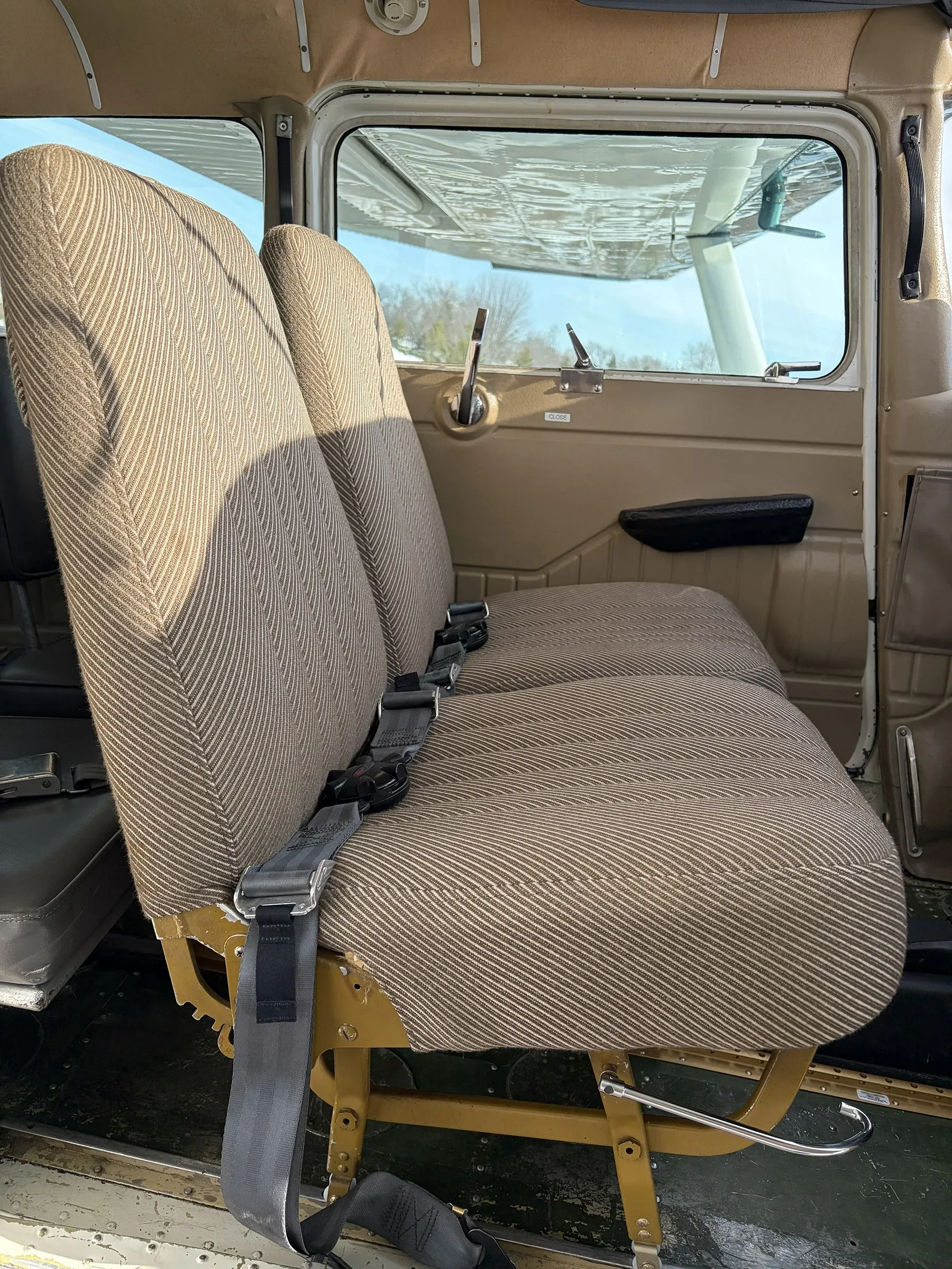 Cabin interior of a 1975 Cessna 180.
